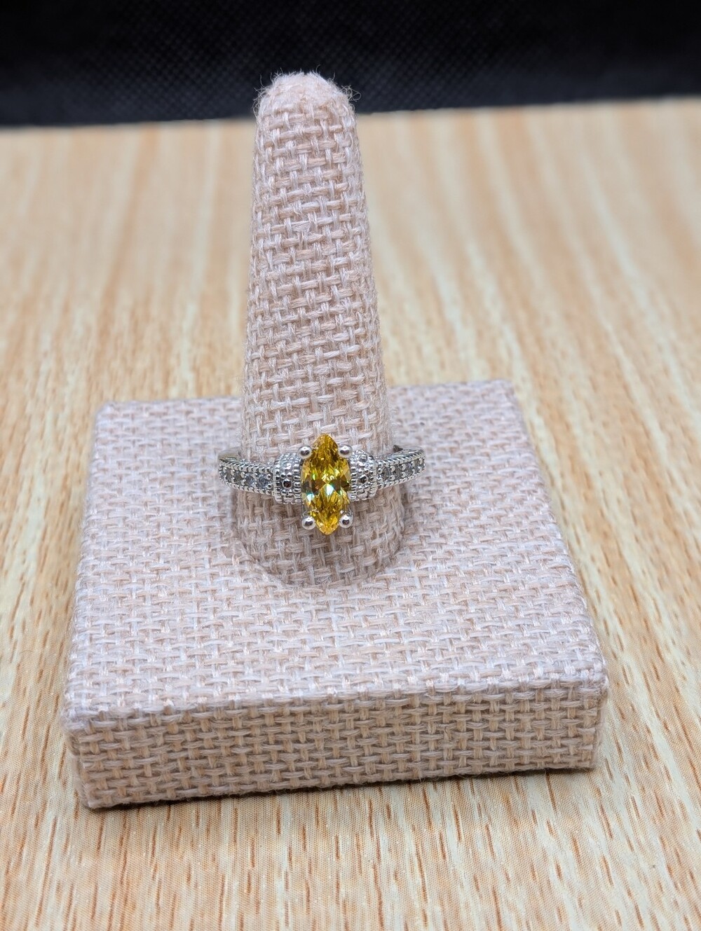 Yellow Marquis Ring